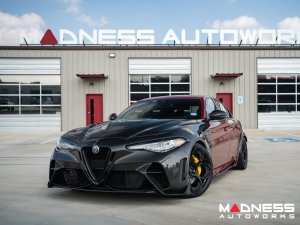 Alfa Romeo Giulia GTAm Style Front Bumper Essential Kit - Carbon Fiber - With Parking Sensors